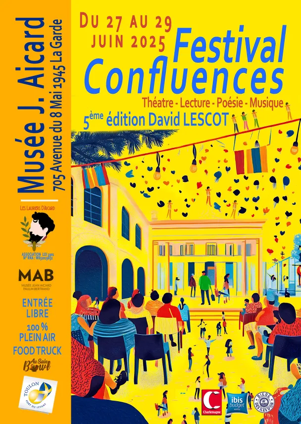 Affiche illustrant le Festival Confluences