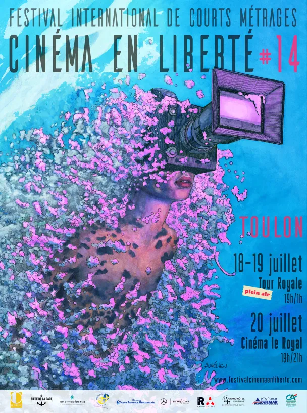 Affiche annonçant le festival international de courts métrages